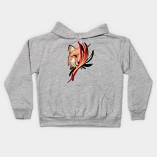 Painterly Fox Kids Hoodie